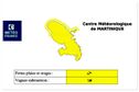 Double vigilance JAUNE en Martinique pour "vagues-submersion, fortes pluies et orages"