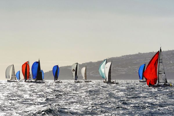 Les participants de la transquadra au départ de Madère le 10 février 2018