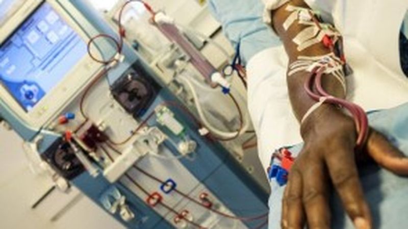 A patient on dialysis