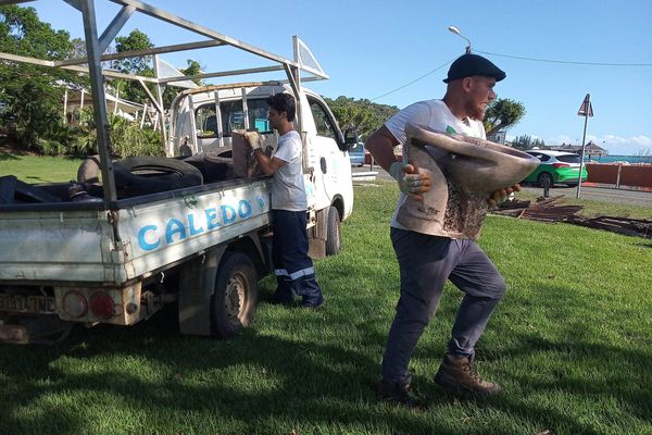 L'association Caledoclean a déversé près de deux tonnes de déchets pour sensibiliser la population.