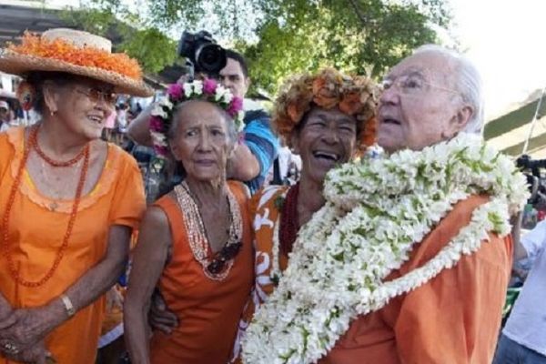 Gaston Flosse, le 5 mai 2013 à Papeete