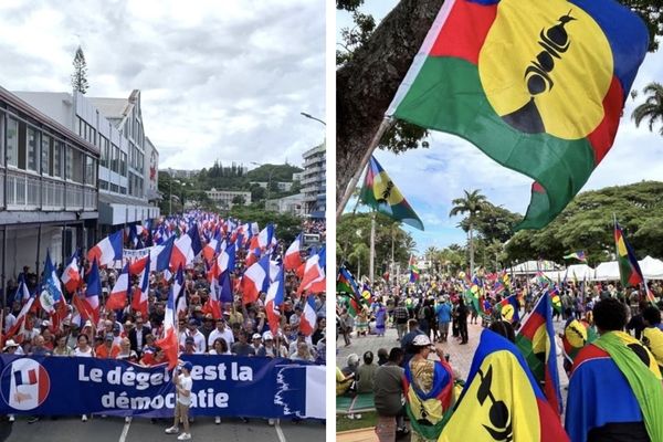 Manifestations loyaliste et indépendantiste du 13 avril 2024, à Nouméa.