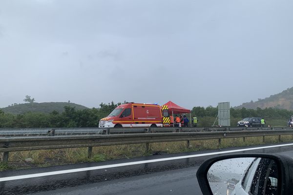 L'accident de voiture à Païta lors de cette journée pluvieuse.