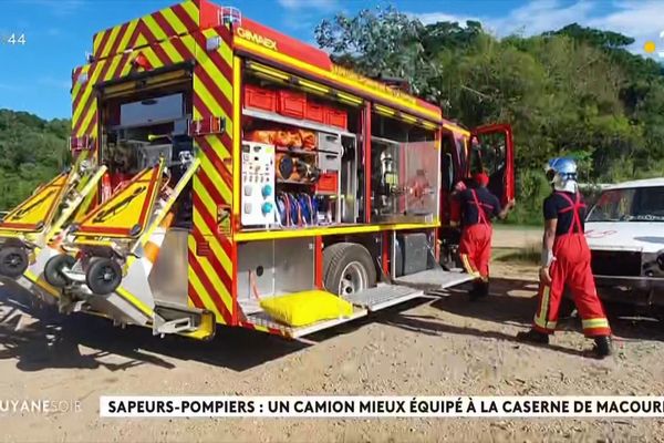 Sapeurs-pompiers : un camion mieux équipé à la caserne de Macouria