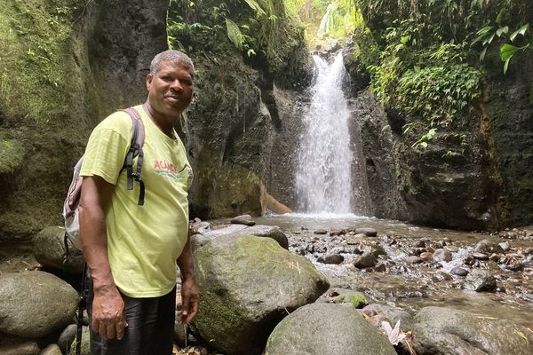 Dany Honorin a découvert une cascade à Ajoupa-Bouillon qui porte son nom