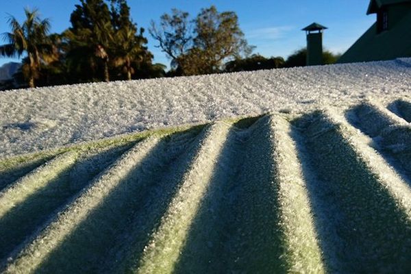 Givre sur le toit