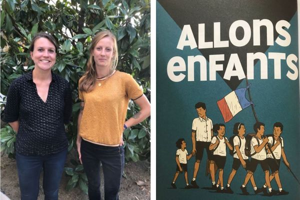 Clémentine Méténier (g) et Margot Hemmerich (d) sont les autrices d'"Allons enfants", un article sous forme de bande dessinée paru dans La Revue dessinée et consacré aux enfants dits "Réunionnais de la Creuse". 