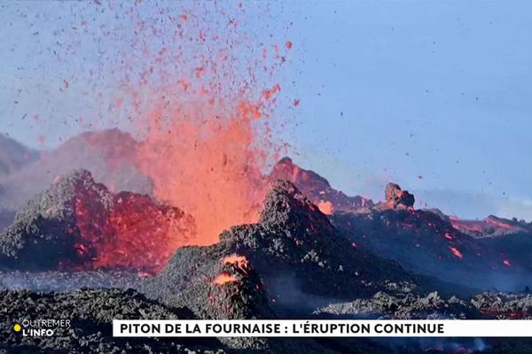 L'éruption du Piton de la Fournaise continue à La Réunion