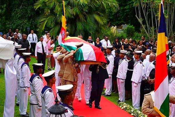 Obsèques de France Albert René State House Seychelles 7 mars 2019