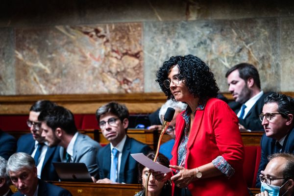 La députée de La Réunion, Nathalie Bassire, lors des questions au gouvernement.