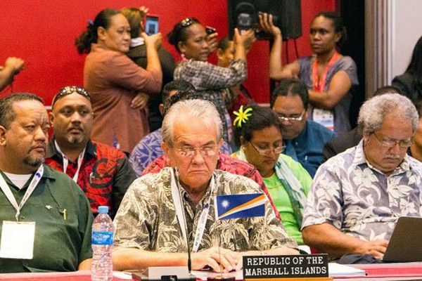 Lors du Sommet des petits Etats insulaires du Pacifique, le 7 septembre 2015 à Port Moresby (Papouasie-Nouvelle-Guinée). 