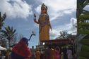 Une statue géante de la déesse Pandialé inaugurée au temple de Primat