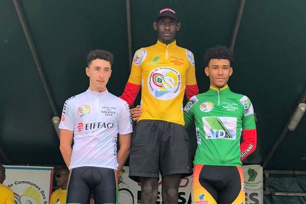 Le podium de la 2ème étape du Grand prix des savanes