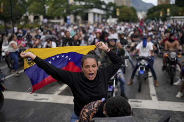Les manifestations à Caracas, capitale du Venezuela, après le resultats des présidentielles
