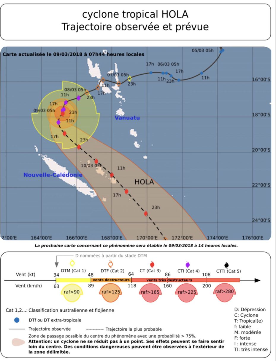 Cyclone Hola les Loyauté en alerte 2 ce vendredi aprèsmidi NouvelleC