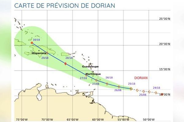 Carte météo France du dimanche soir (25 août 2019).