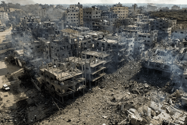 Vue aérienne de Gaza, le 11 octobre 2023.