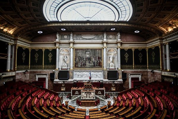 L'hémicycle de l'Assemblée nationale.