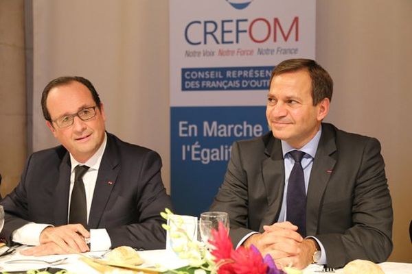 François Hollande, président de la République, et Patrick Karam, président du CREFOM