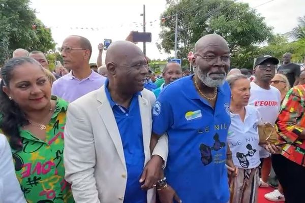 Marius Trésor, de retour dans les rues de Sainte-Anne, fêté par la population ce 18/01/2025