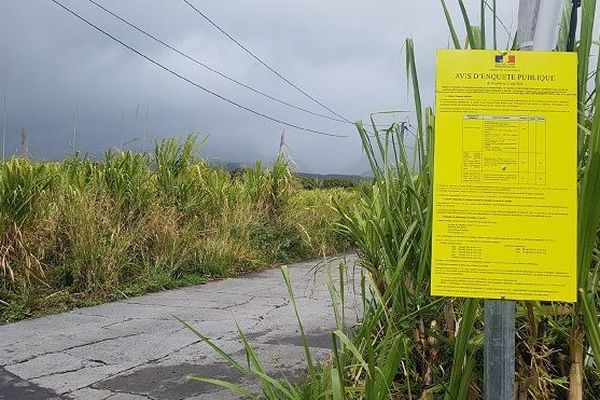 La carrière des Orangers se situera au bout de ce chemin à Saint-Benoît. 