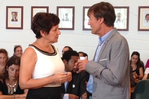 Nicolas Hulot et Cynthia Ligeard