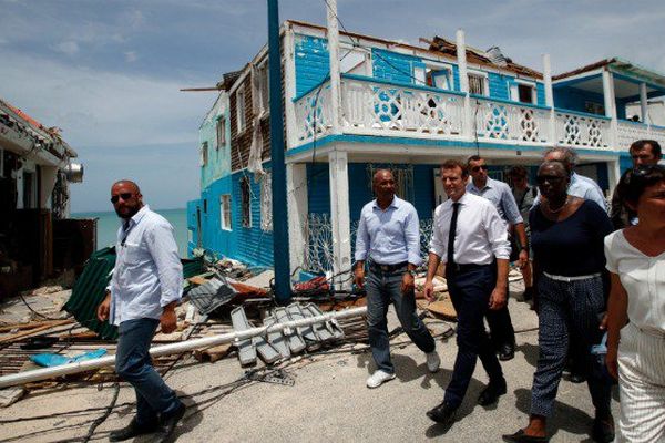 Macron à St martin 