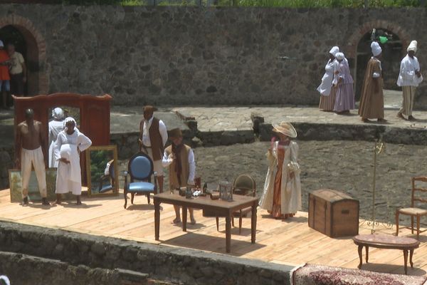 Tournage du documentaire "la couleur de l'esclavage".