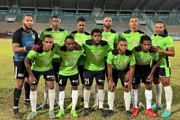 L'équipe du Club Franciscain en demi-finale de la coupe de Martinique (7 mai 2024).