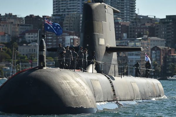 Un sous-marin de la marine australienne, dans le port de Sydney, le 2 novembre 2016.