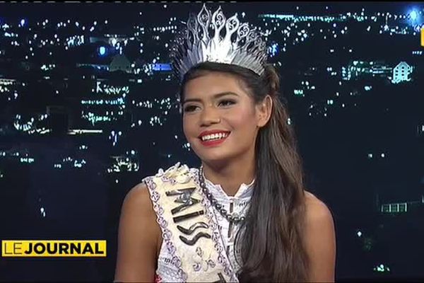 Miss Tahiti 2015, Vaimiti Teiefitu était l'invitée du journal