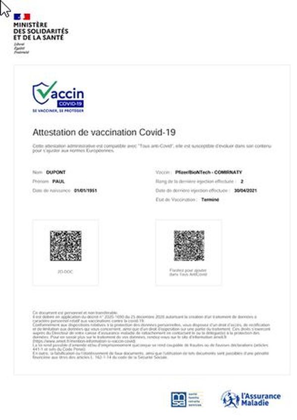 Comment obtenir attestation vaccination ameli