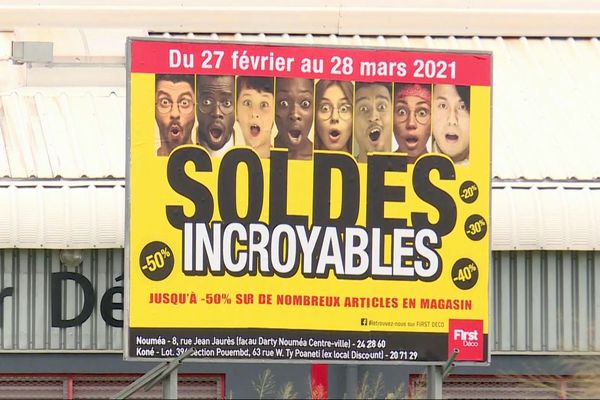 Publicité pour les soldes