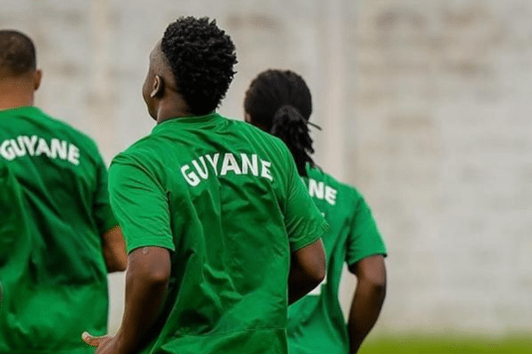 L'équipe de football de la Guyane à l'entraînement