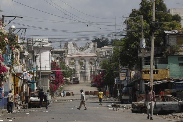 Rue de Port-au-Prince peu animées, 25 mars 2024