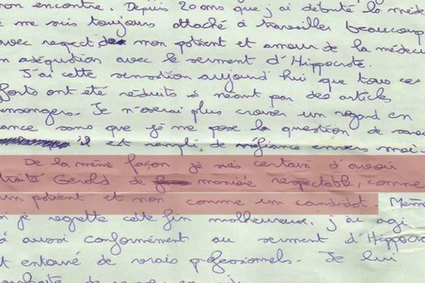 Lettre Thierry Costa