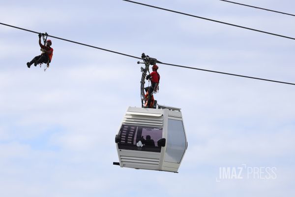 Le téléphérique Papang fermé ce mercredi après-midi pour un spectaculaire exercice d’évacuation.