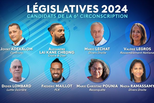 Les 8 candidats de la 6ème circonscription de La Réunion