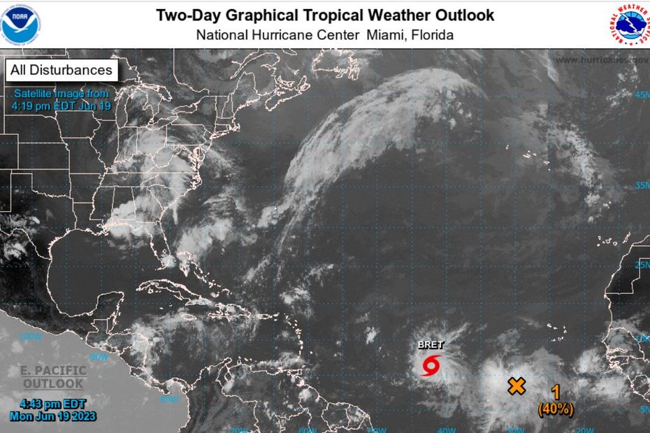 La tempesta tropicale Bret si sta formando a est dell’arco caraibico e si sta spostando verso le Piccole Antille