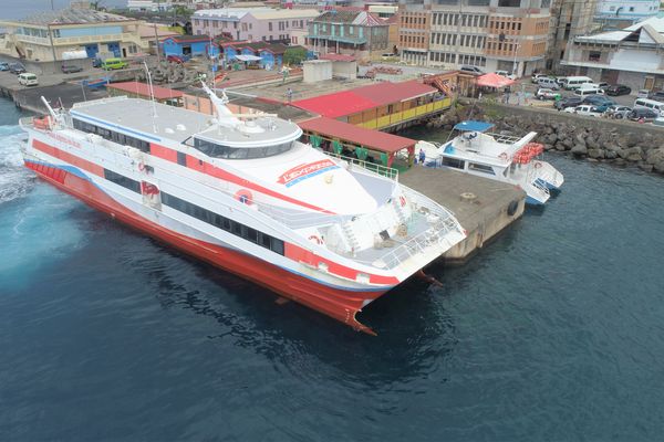 La Dominique, la gare maritime à Roseau.