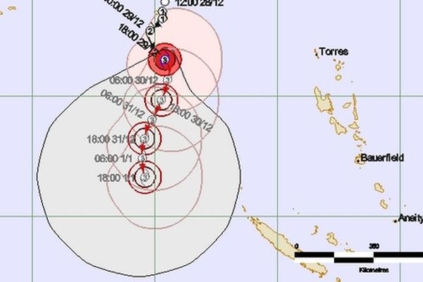 Trajectoire du cyclone FREDA 