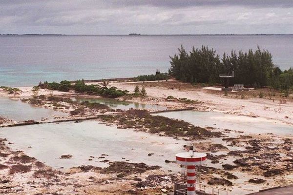 L'atoll de Mururoa en Polynésie, ancien théâtre d'expérimentations nucléaires