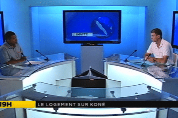 Cyrille Berhault, agent immobilier, invité sur le plateau du JT de 19h de NC1ère (14/08/2015)