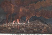 Vue de l'incendie de la ville du Cap français à Saint-Domingue en 1791 (Zistoir- Episode 5 du chevalier de Saint-George)