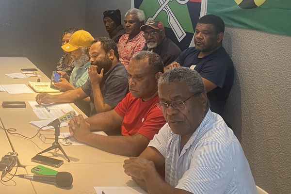 Conférence de presse du Palika, à Nouméa, le 18 septembre 2024.