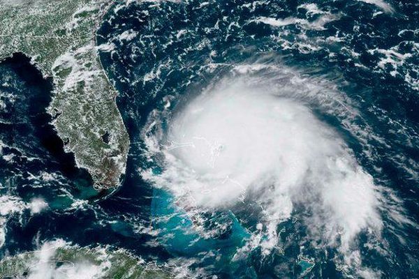 L'image satellite de l'ouragan Dorian.