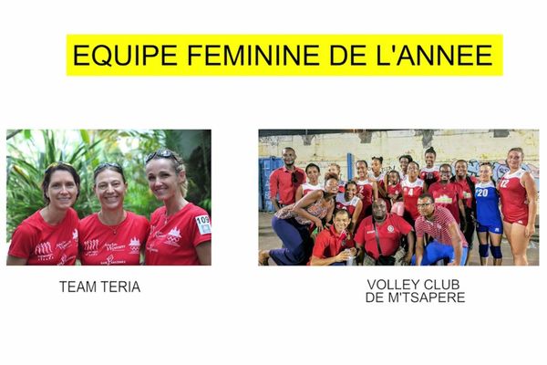 Nominée équipe féminine 2018 : Team Teria & Volley Club de M'Tsapéré