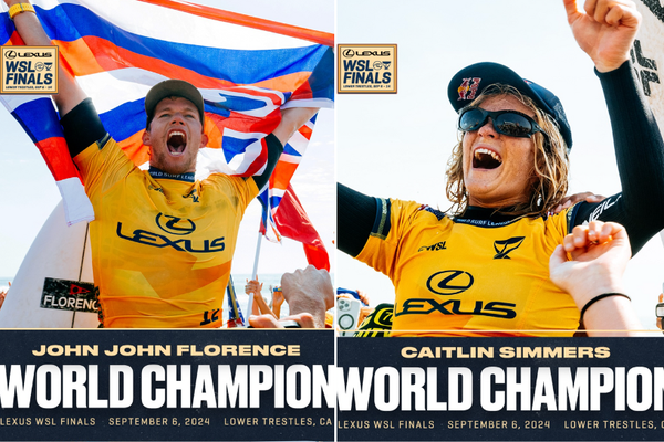 ohn John Florence et Caitlin Summers champions du monde