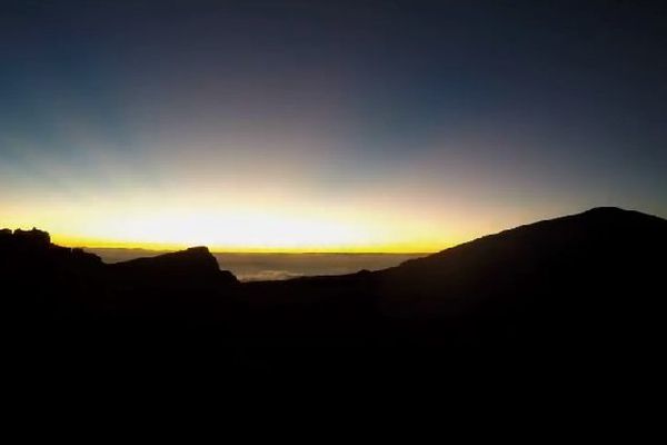 Levé de soleil sur La Réunion 